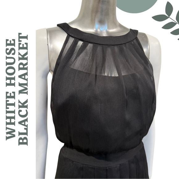 White House Black Market | Classic Black Sleeveless Dress (Size 6) - Picture 5 of 8